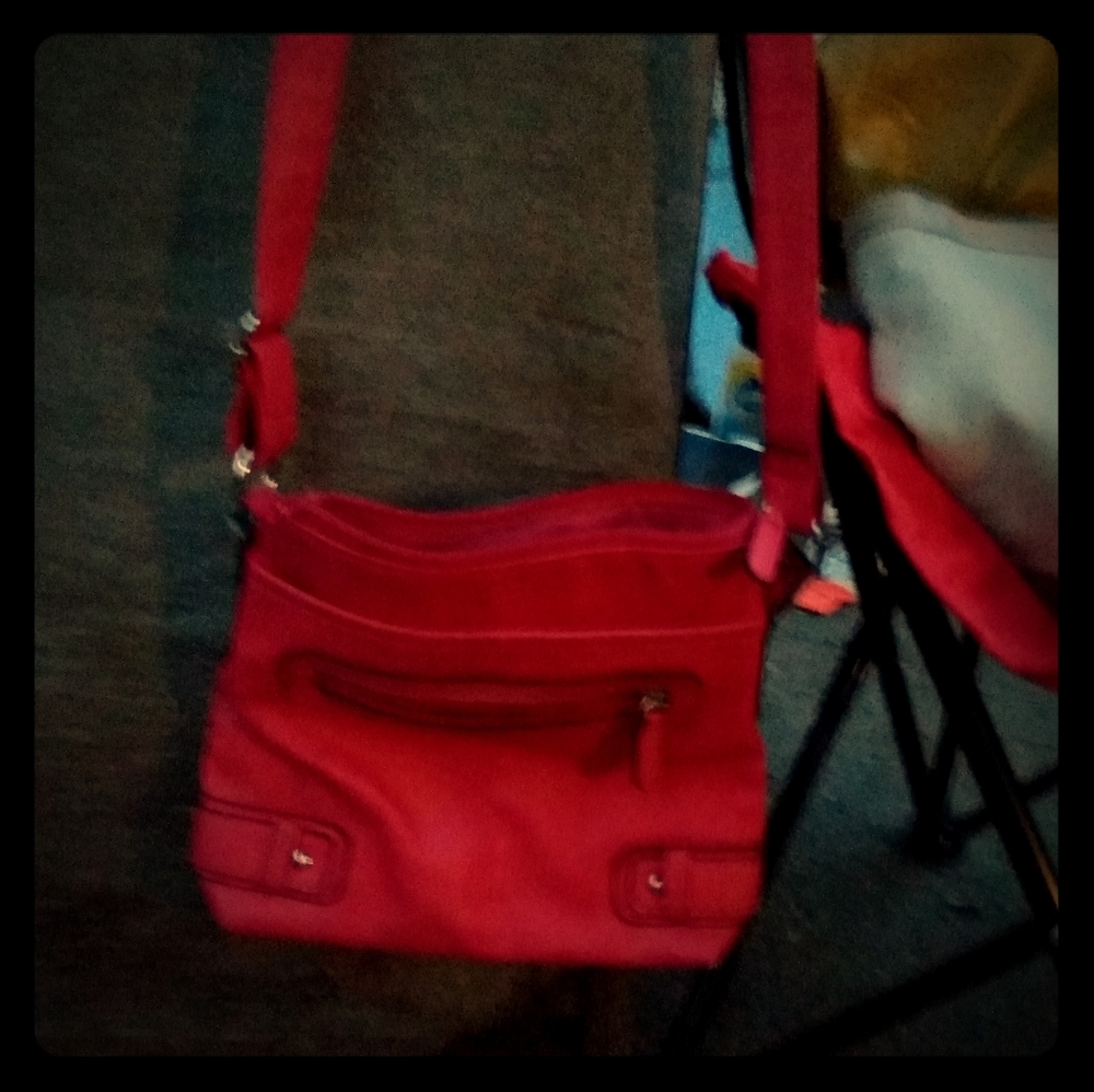 Pink leather perlina purse